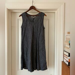 Flax Charcoal Sleeveless Shift Dress